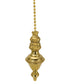 Beaded Spire Ceiling Fan Pull, 1.5"h with 12" Polished Brass Chain