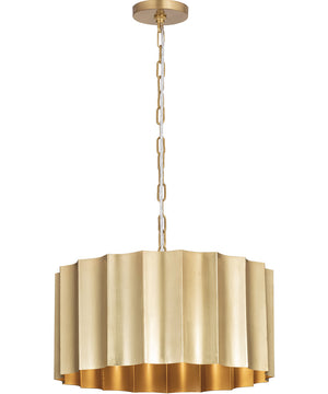 Allegra Large 1-Light Pendant Weathered Brass