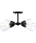 Norro 4 Light Semi Flush  Matte Black