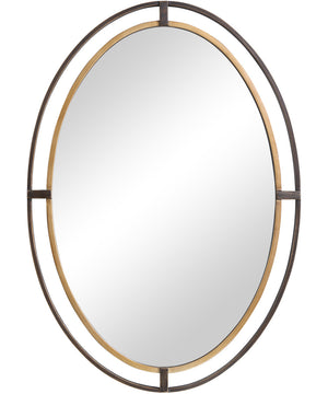 24x35" Wall Mirror Distressed Rustic Bronze