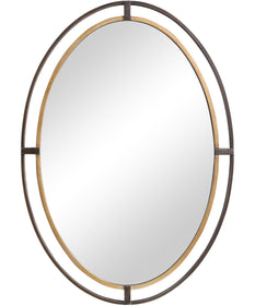 24x35" Wall Mirror Distressed Rustic Bronze
