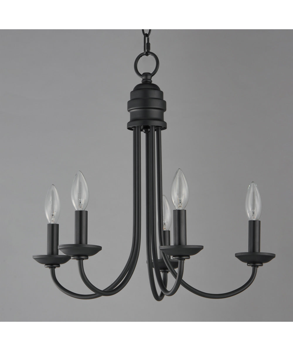 Logan 5-Light Candle Chandelier Black