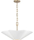 Maeve 4-Light Pendant Matte Brass and White