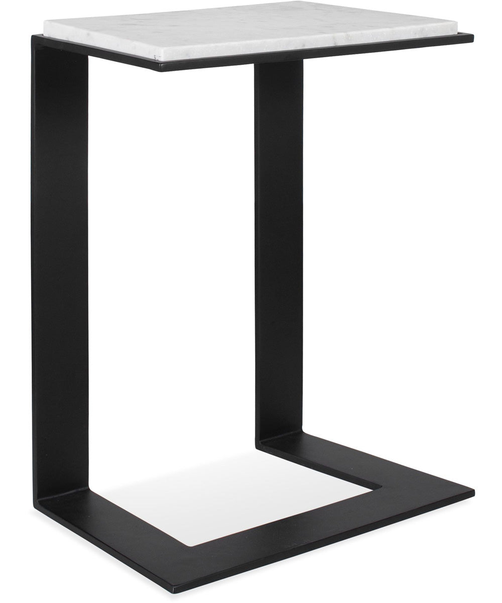 Kenora White Marble Accent Table