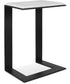 Kenora White Marble Accent Table