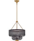 Adella 5-Light Large Pendant in Lacquered Brass