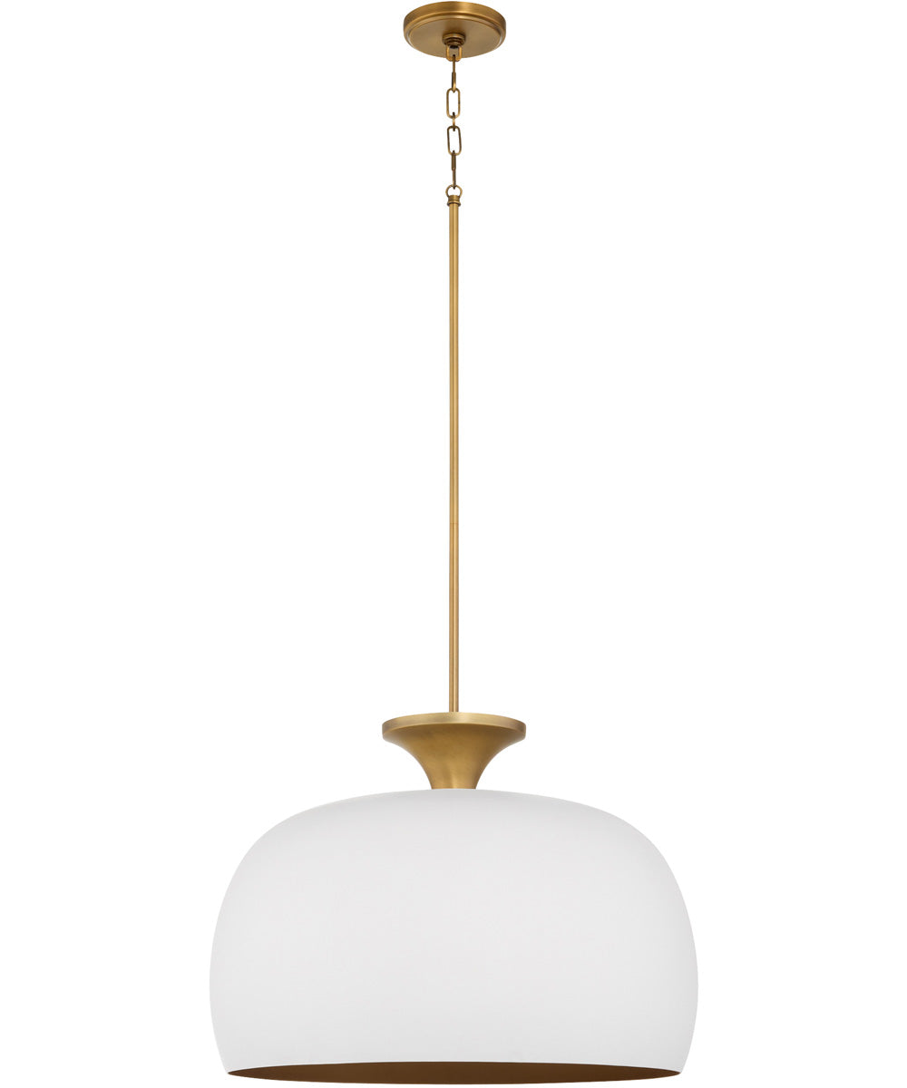 Stupa Pendant Studio White|Brushed Brass
