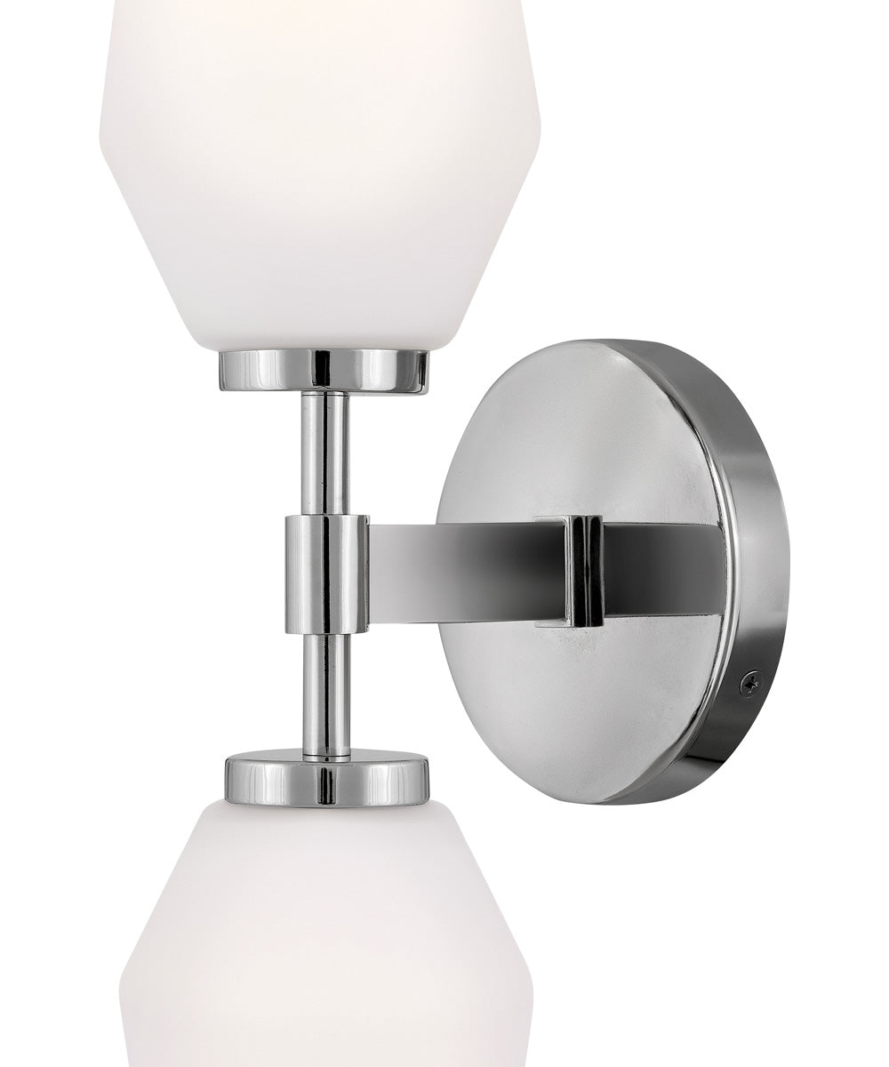 Gio 2-Light Large Two Light Sconce in Chrome