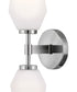 Gio 2-Light Large Two Light Sconce in Chrome