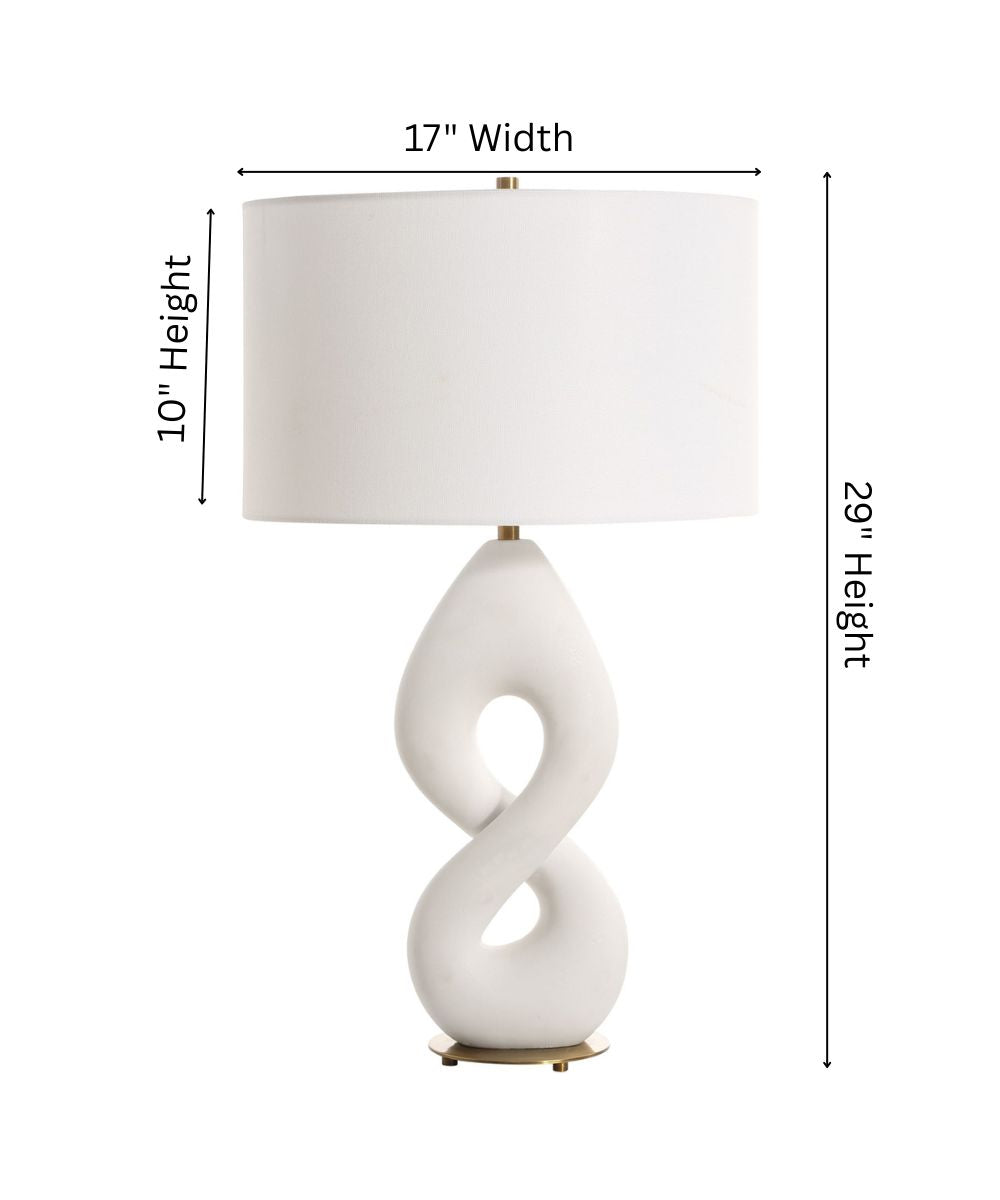 Meridian Ivory Stone Table Lamp