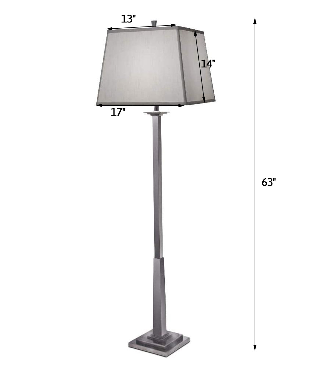 63"H Black Nickel Signature by Stiffel Floor Lamp, 3-Way