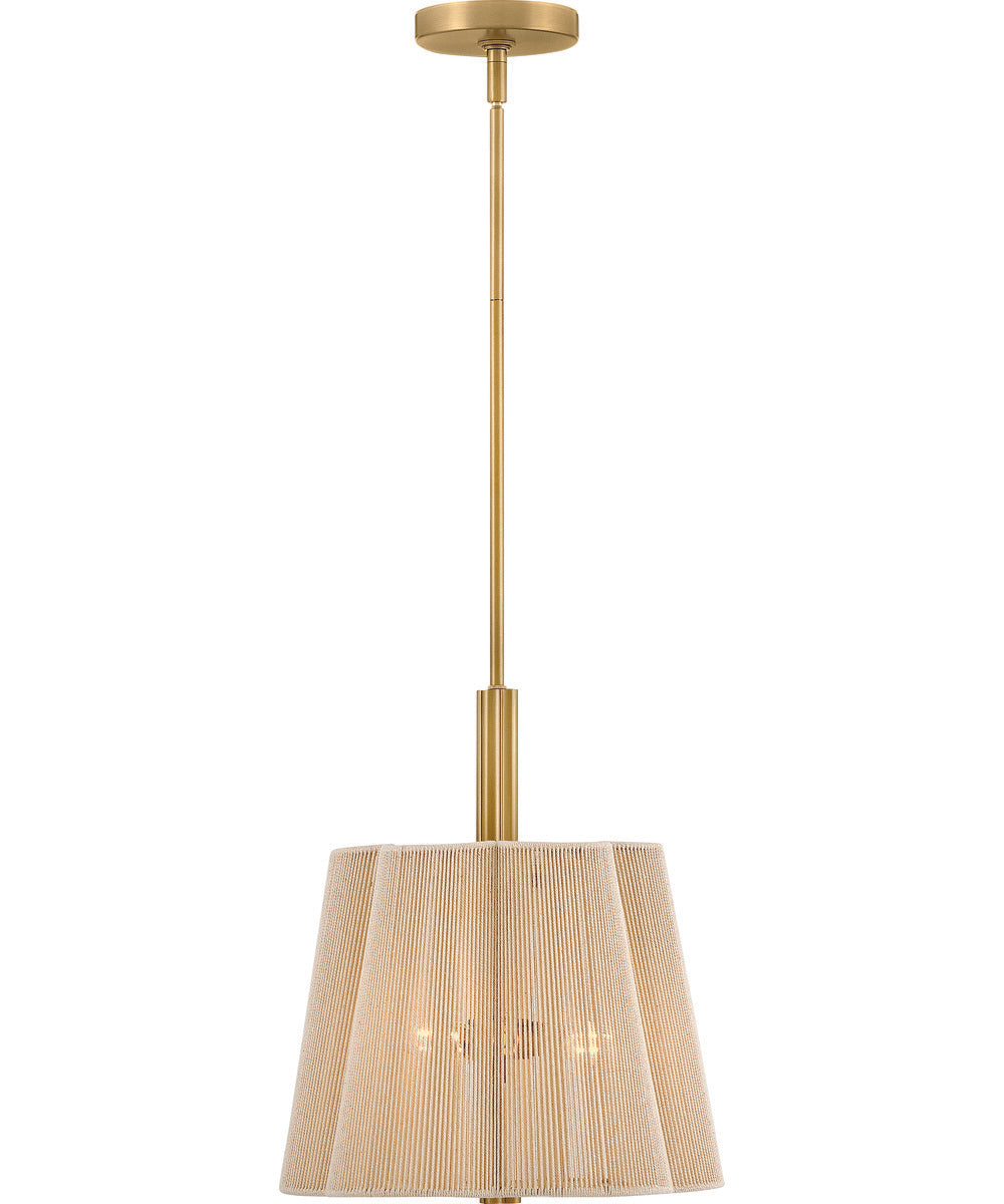 Sasha 3-Light Medium Pendant in Lacquered Brass
