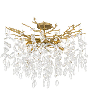 Isobel 8-light Semi Flush Mount Brushed Gold