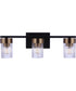 Bond Street 3-Light Lighting Flat Black/Satin Brass