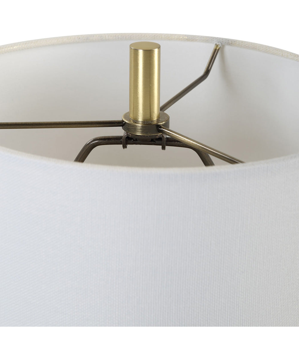 Enigma Teal Blue Glass Buffet Lamp