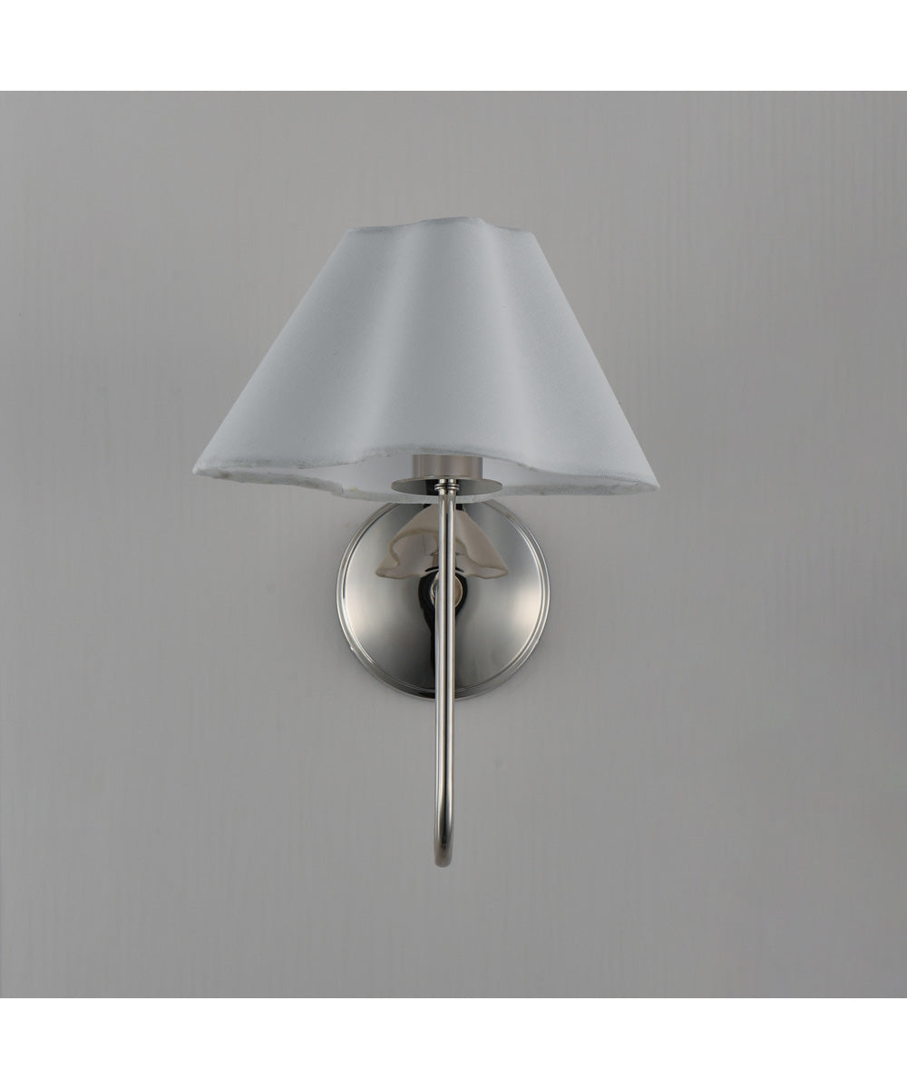 Saxon 1-Light Wall Sconce Polished Nickel