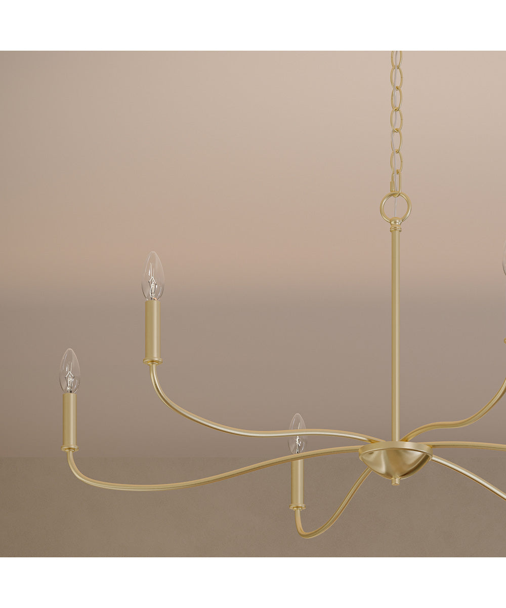 Ilia 6-Light Extra Large Chandelier Brushed Gold