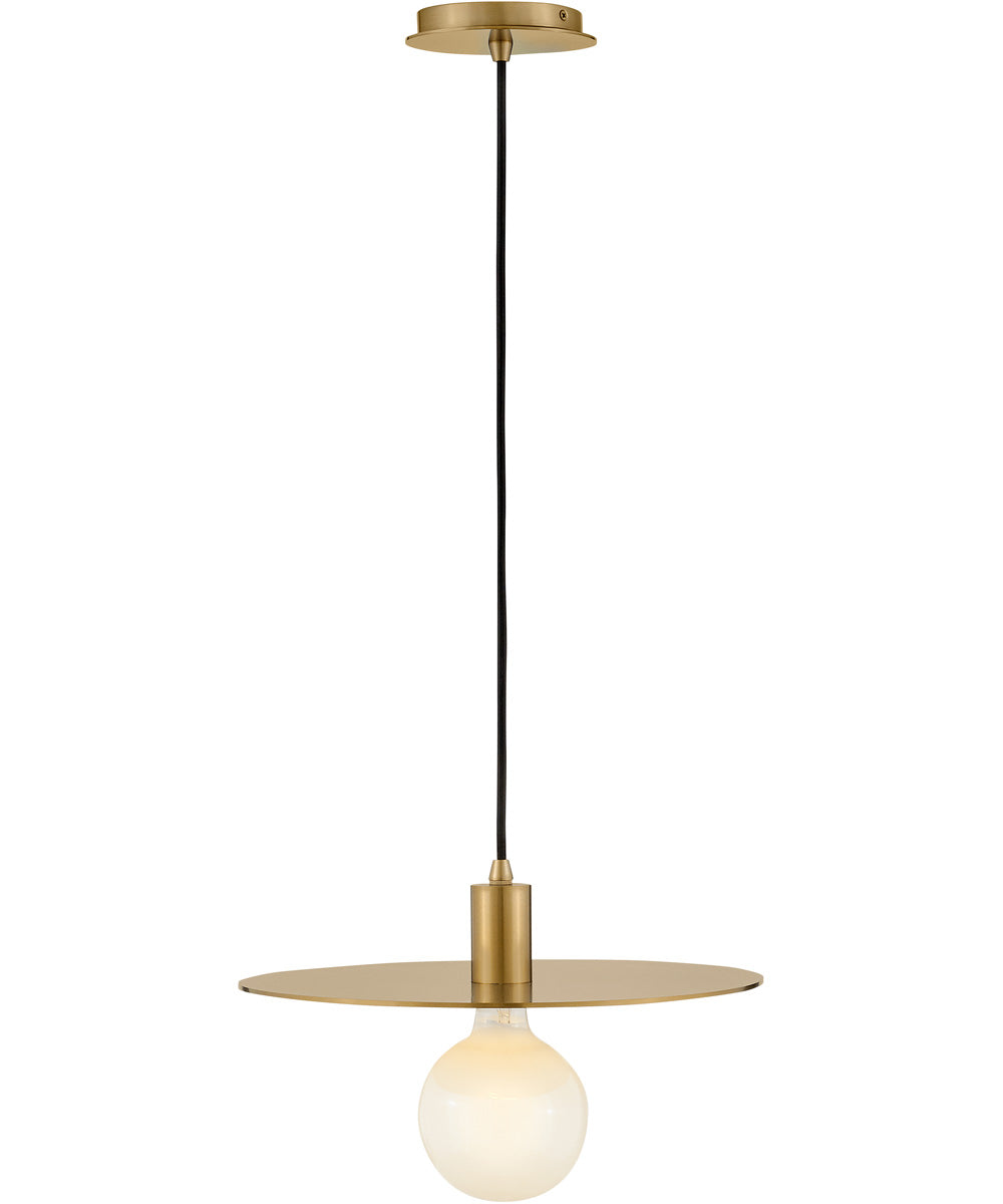Lulu 1-Light Medium Convertible Pendant in Lacquered Brass