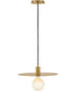 Lulu 1-Light Medium Convertible Pendant in Lacquered Brass
