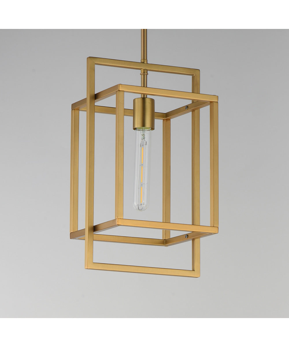 Gridline Single Pendant Natural Aged Brass