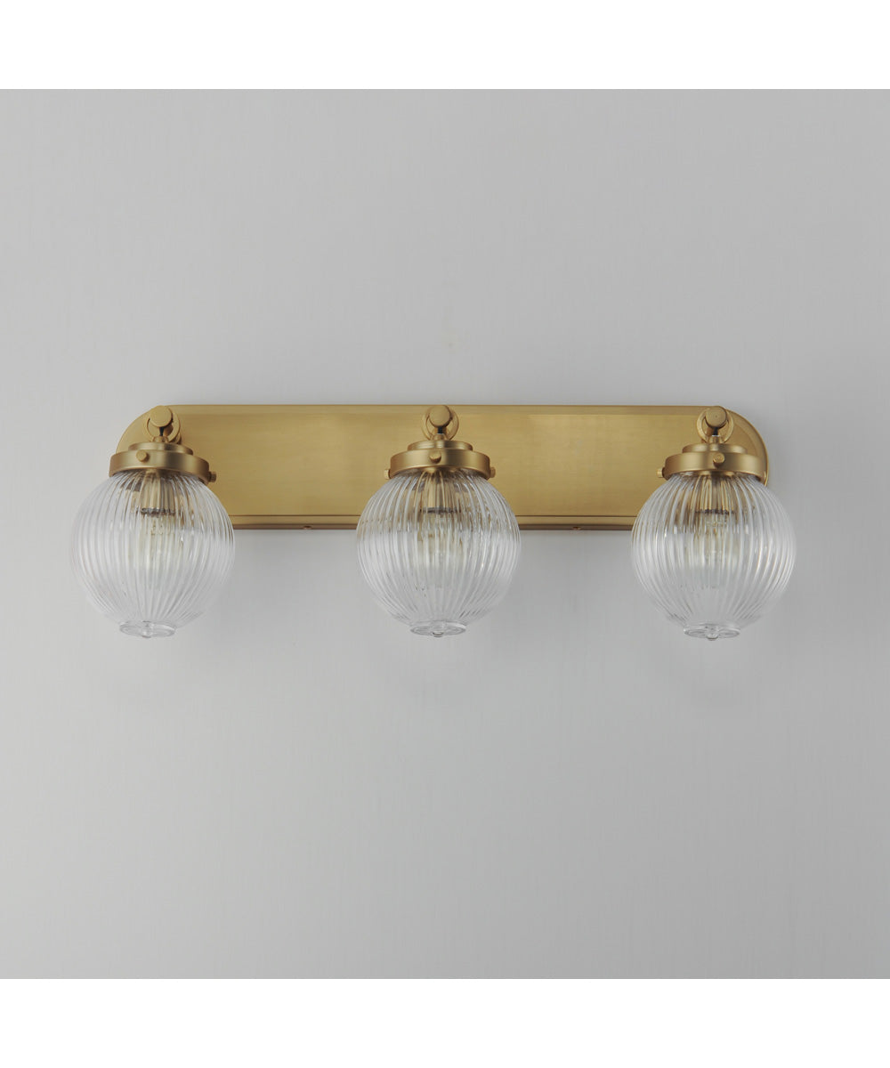 Kasbah 3-Light Bath Vanity Satin Brass