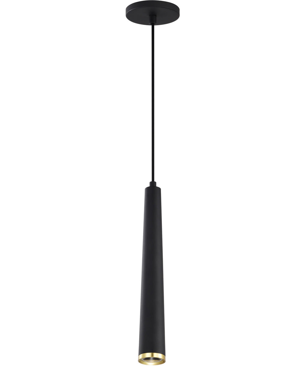 Melrose  Pendant Matte Black / Brushed Brass