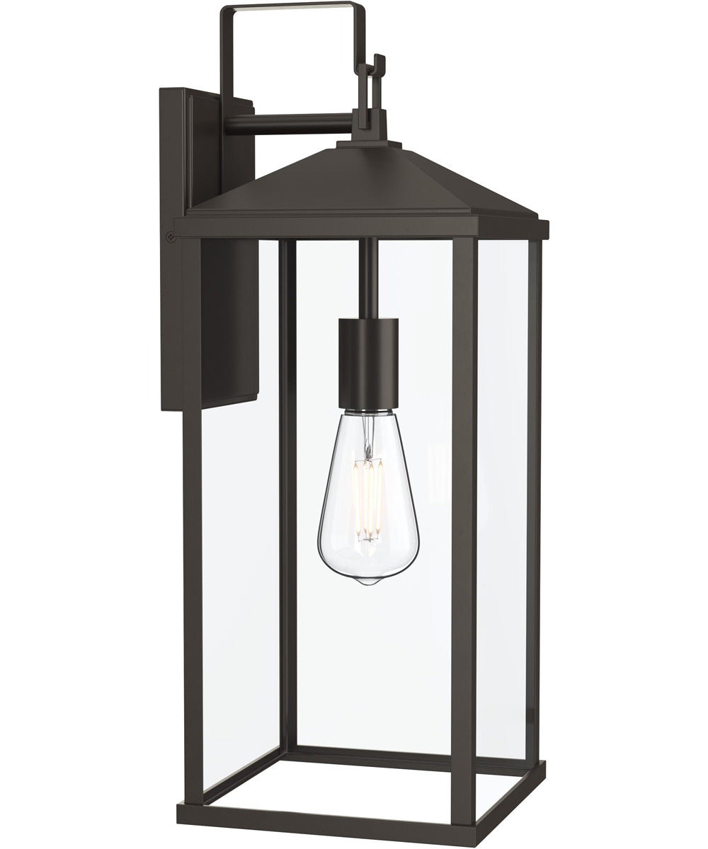 Cantley Extra Large Outdoor Wall Lantern with Clear Glass Panels Antique Bronze