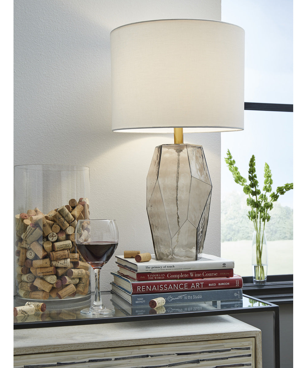 Taylow Glass Table Lamp Gray
