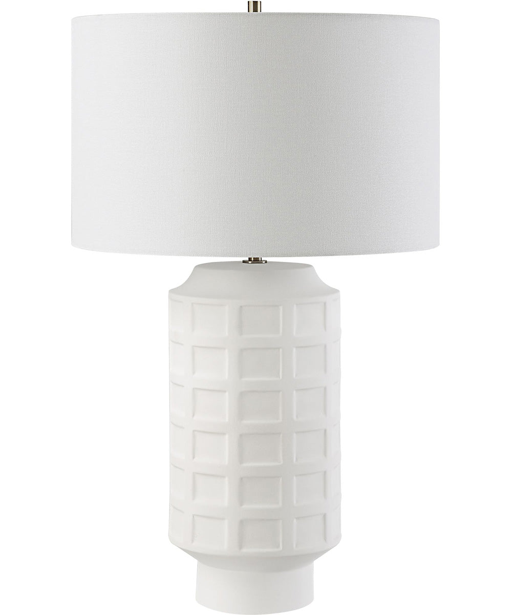 Window Pane White Table Lamp
