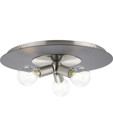Trimble 3-Light 18" Flush Mount Brushed Nickel