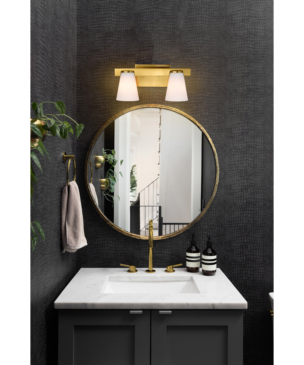 Royale 2-Light Vanity & Wall Burnished Brass