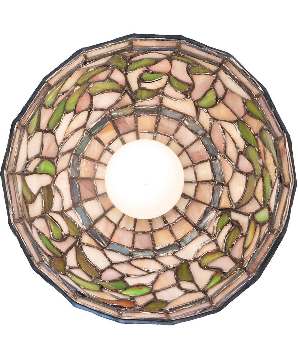 8" Wide Tiffany Turning Leaf Flushmount