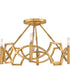Leona 4-Light Medium Semi-Flush Mount in Distressed Brass