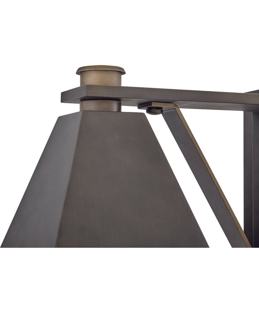 Endsley 1-Light Medium Wall Mount Lantern in Blackened Brass