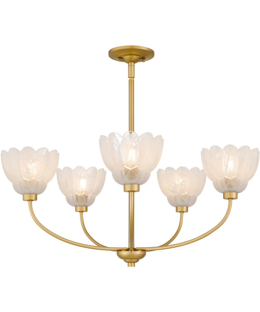 Whitecap 5-light Chandelier Brushed Gold