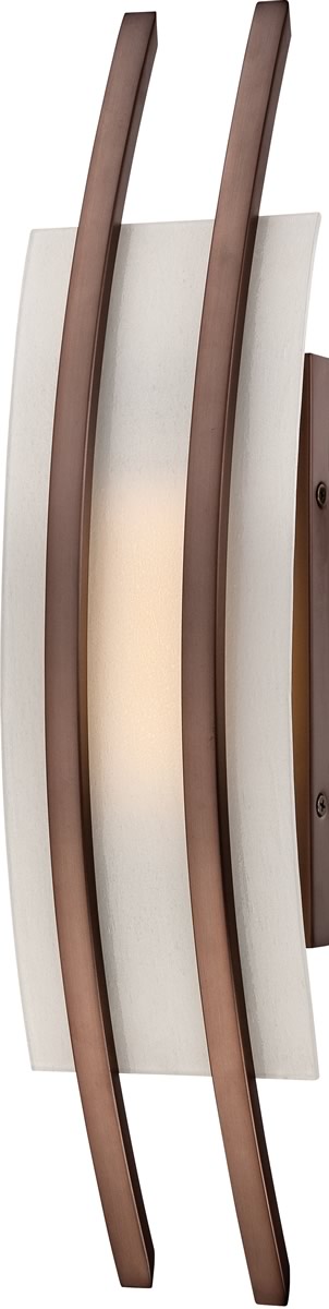 7"W Trax 1-Light LED Vanity & Wall Hazel Bronze