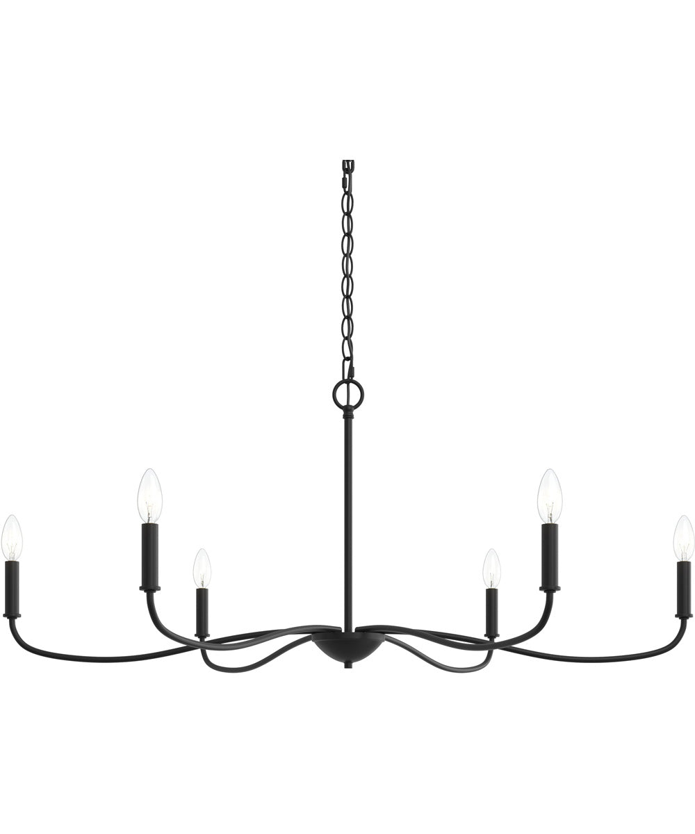 Ilia 6-Light Extra Large Chandelier Matte Black