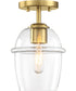 Summer Jazz 1 Light Semi Flush Mount Brushed Gold