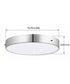 16"w Crystal Moon 1-Light LED Flush Mount Chrome Finish with Clear Cubic Zirconia Glass Shade