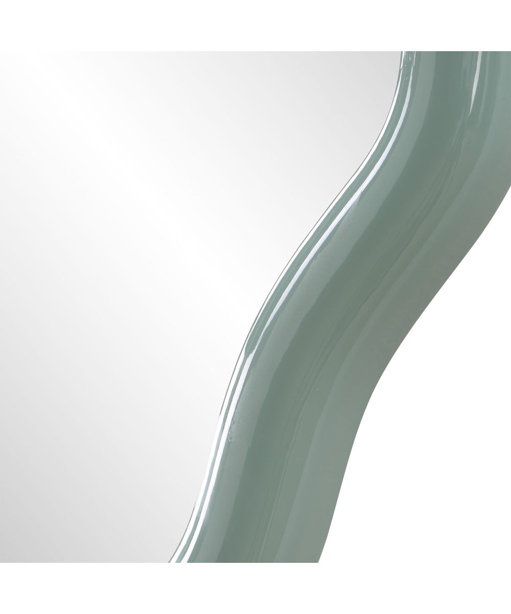 Isly Robin's Egg Blue Oval Mirror