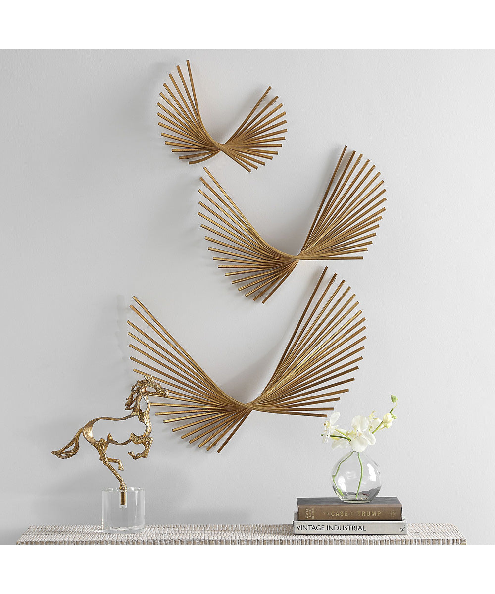 Coreograph Antique Gold Wall Decor Set of 3