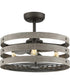 Gulliver 23" 3-Blade Gray Weathered Faux Wood Finish Ceiling Fan with LED Bulbs Graphite