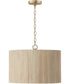Donovan 3-Light Pendant Ivory Wash and Matte Brass