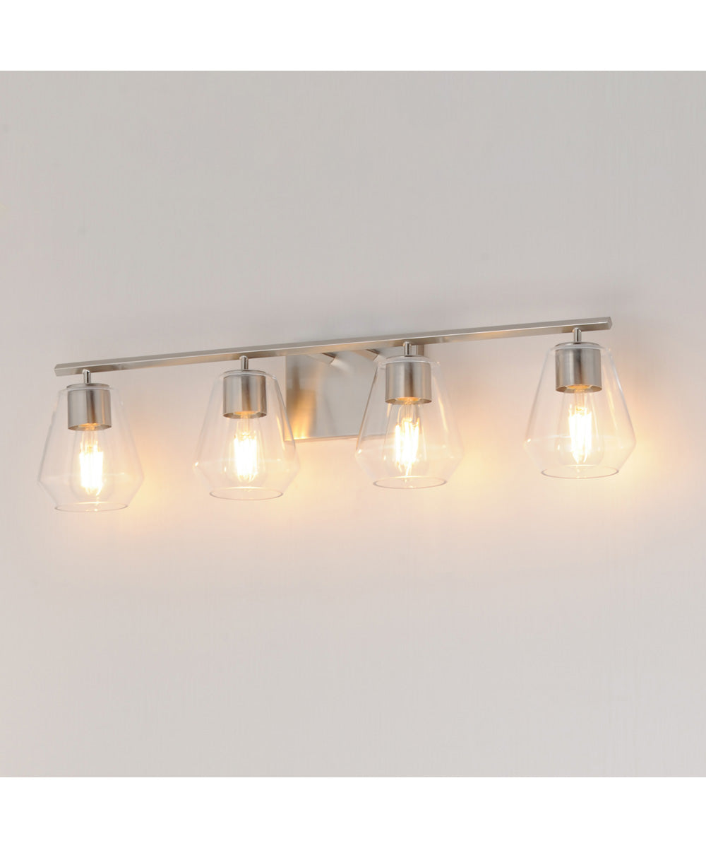 Geode 4-Light Bath Vanity Satin Nickel