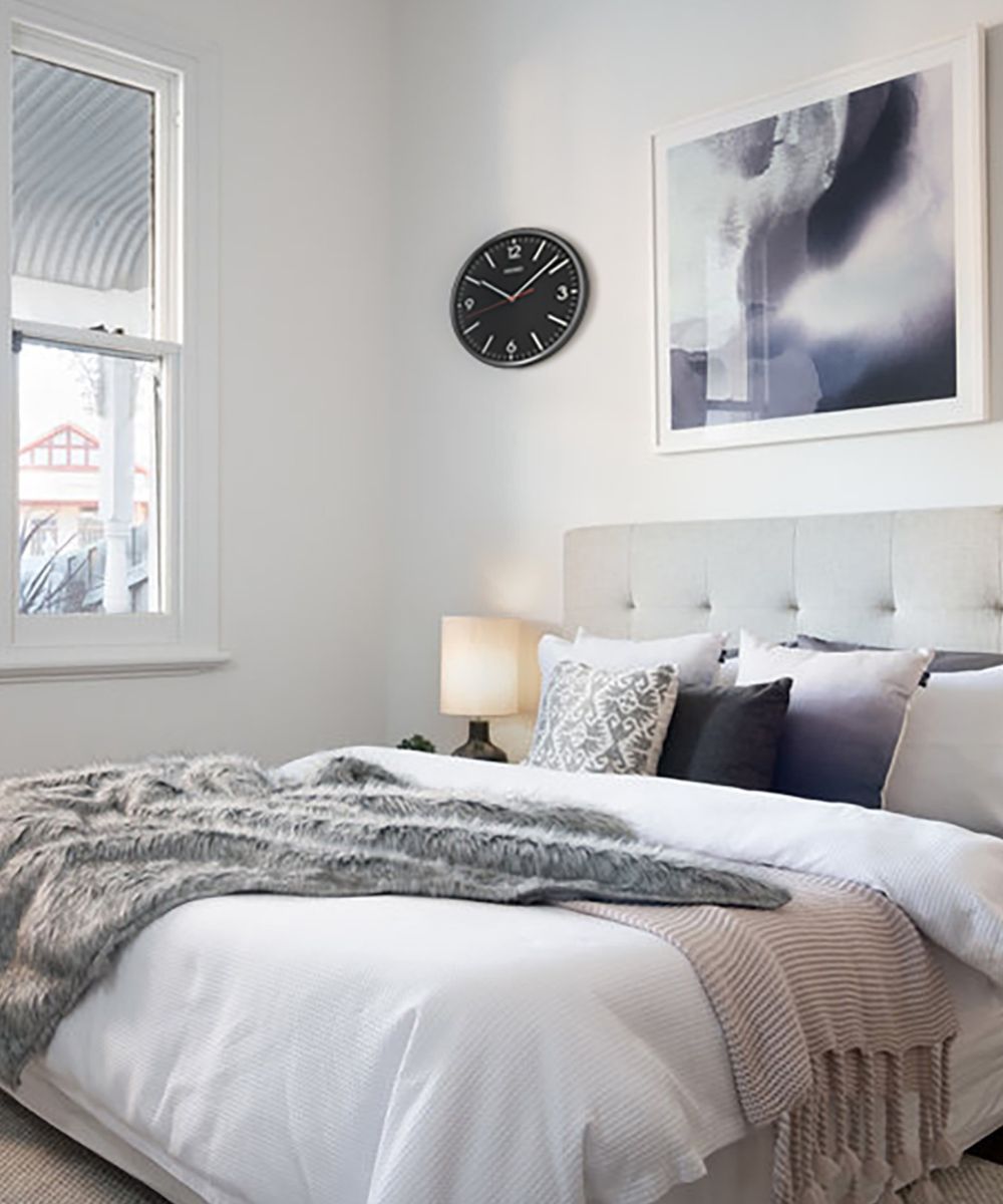 OPEN BOX Wall Clock Sano Metallic Black Glass Cover