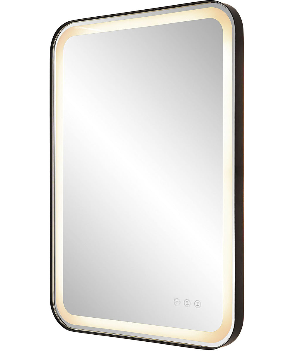 Crofton Lighted Black Vanity Mirror