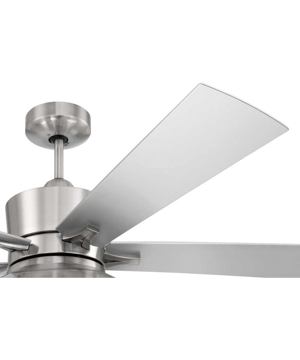 52" Topper 1-Light Fan Brushed Polished Nickel