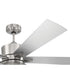 52" Topper 1-Light Fan Brushed Polished Nickel