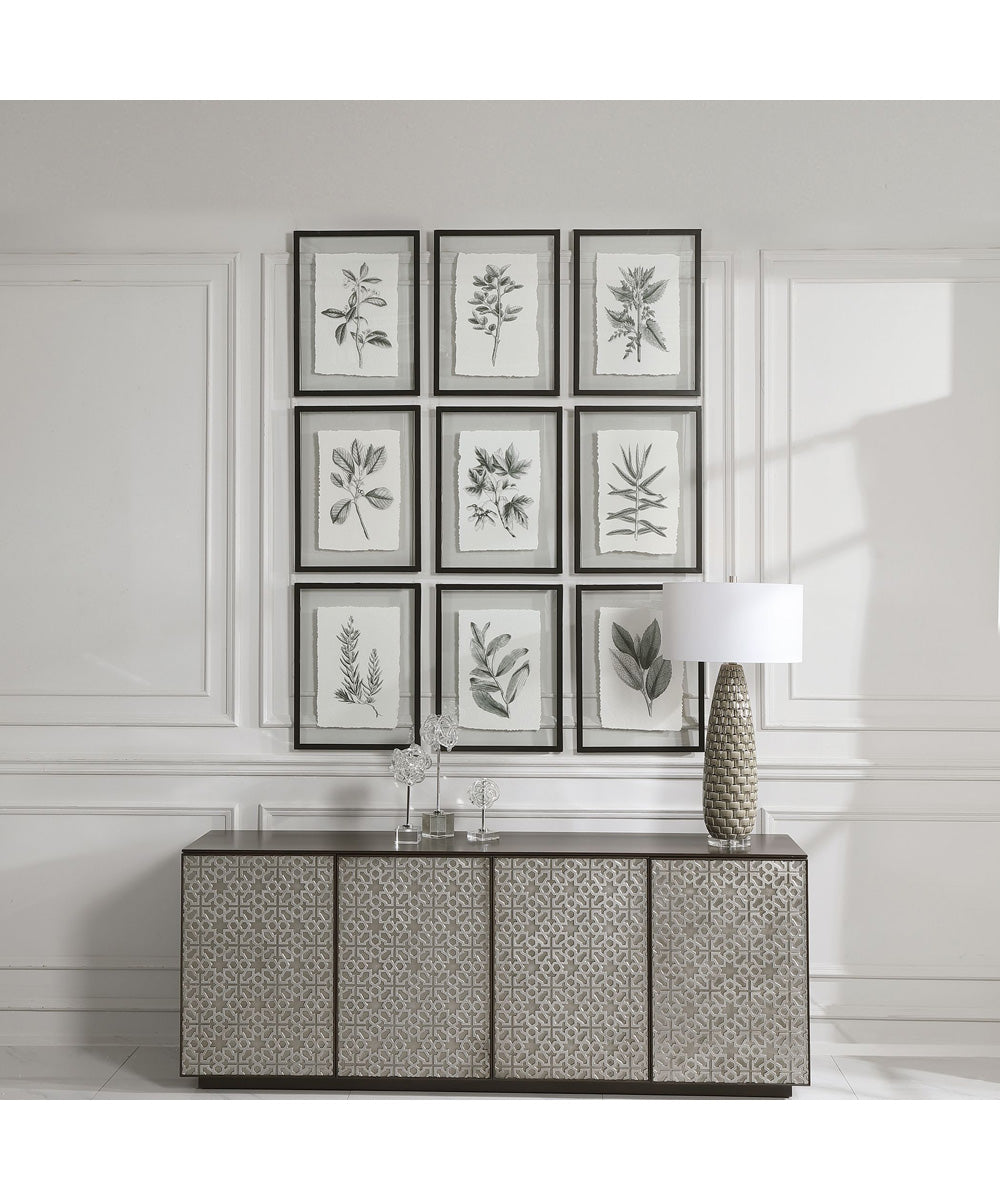 Farmhouse Florals Framed Prints Set/9