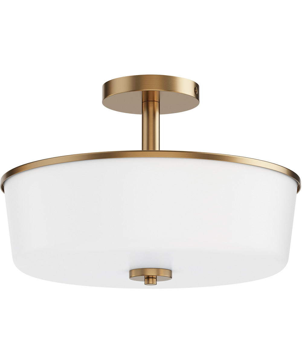 Fuller 3-Light Semi Flush/Pendant Convertible Natural Aged Brass
